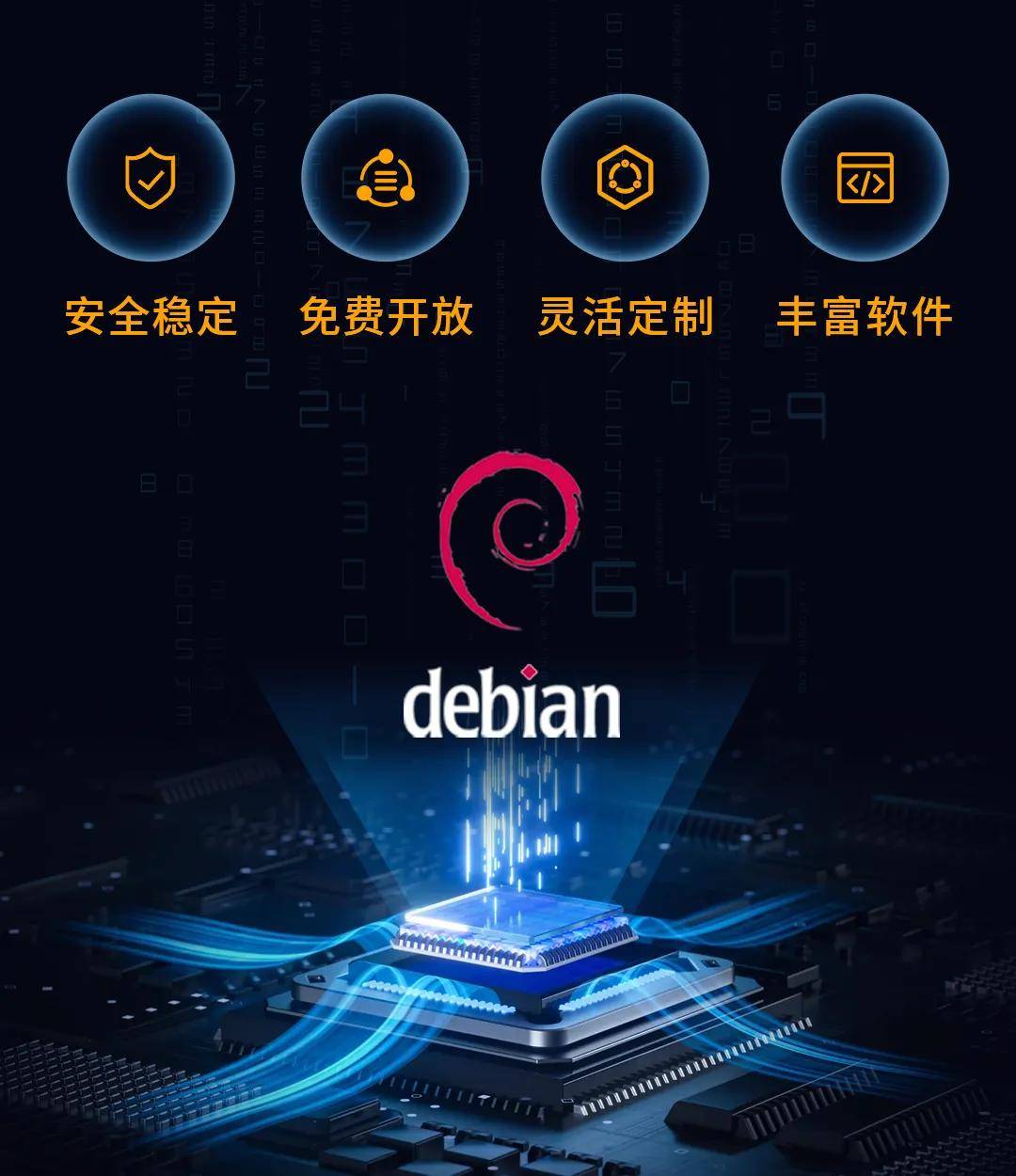 图 2 Debian系统优势