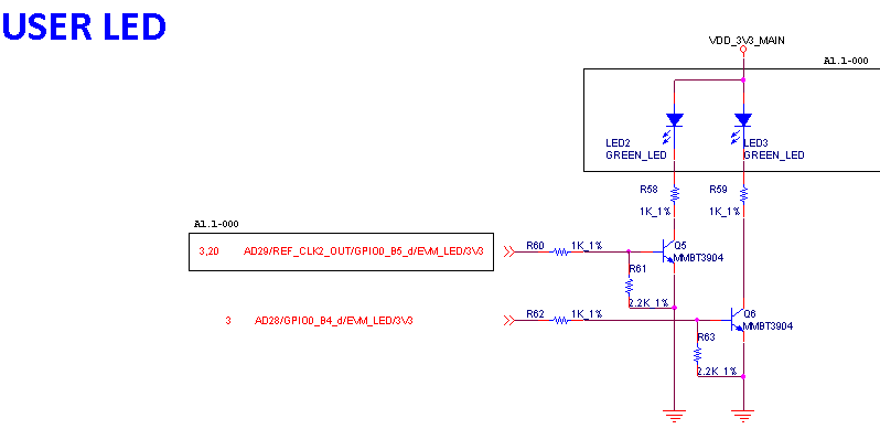 图 20 用户可编程指示灯电路设计