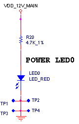 图 17 评估板电源指示灯电路设计