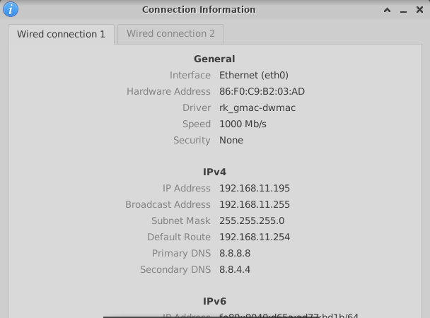 图 27 LAN1网口的IP地址
