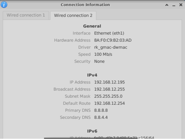 图 28 LAN2网口的IP地址
