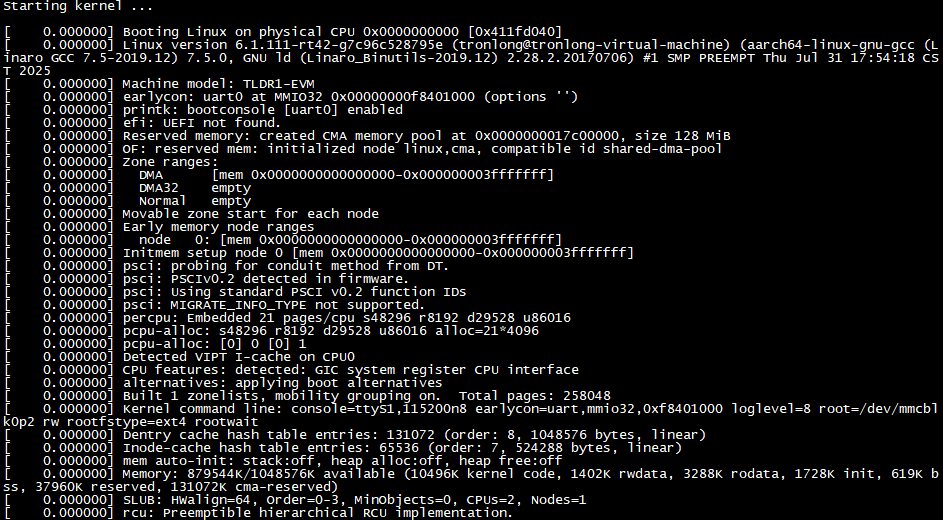  图18 评估板上电启动后的打印信息
