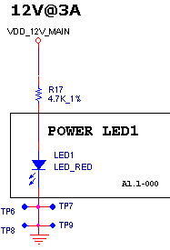 图 18 评估板电源指示灯电路设计