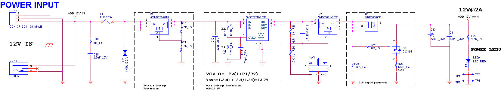 图 8 输入级电源保护电路