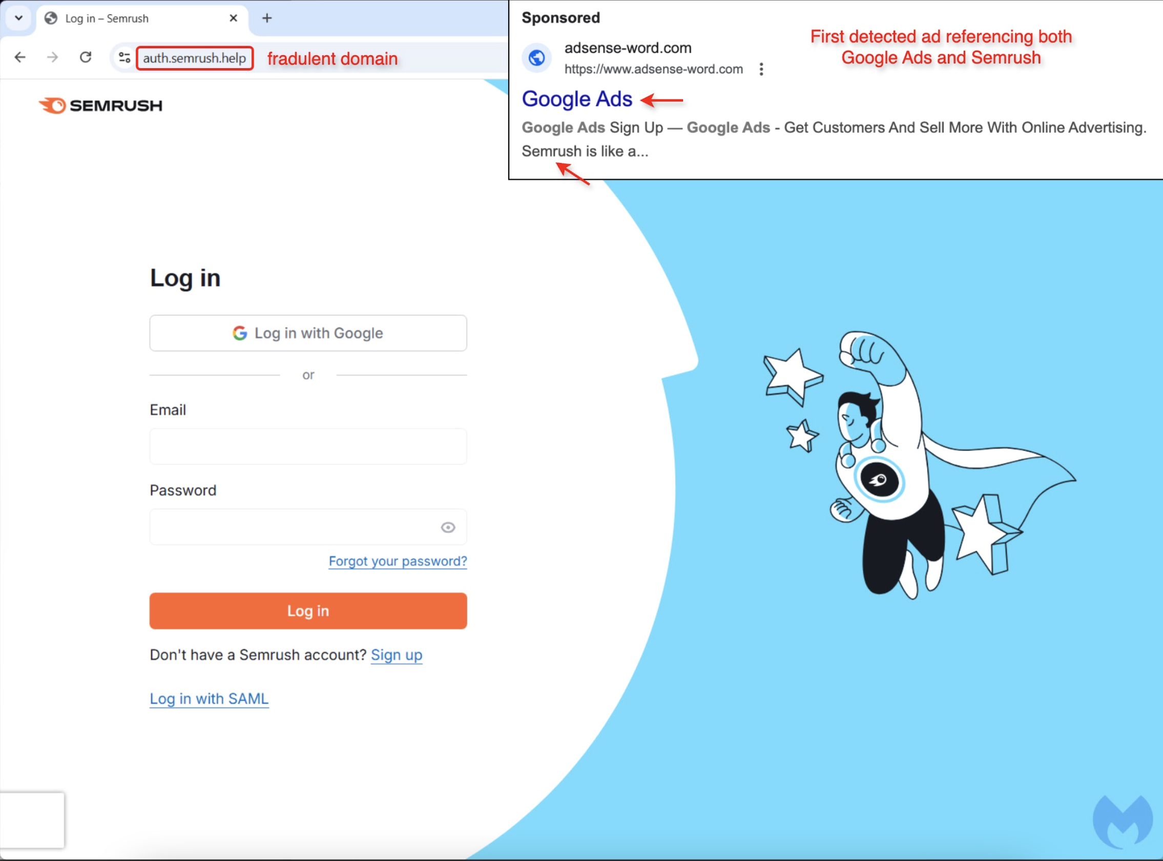 黑客部署虚假 Semrush 广告窃取 Google 帐户凭据