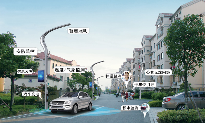 智慧路灯杆如何化身电子警察 电子保安