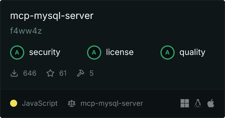 mcp-mysql-server MCP服务器