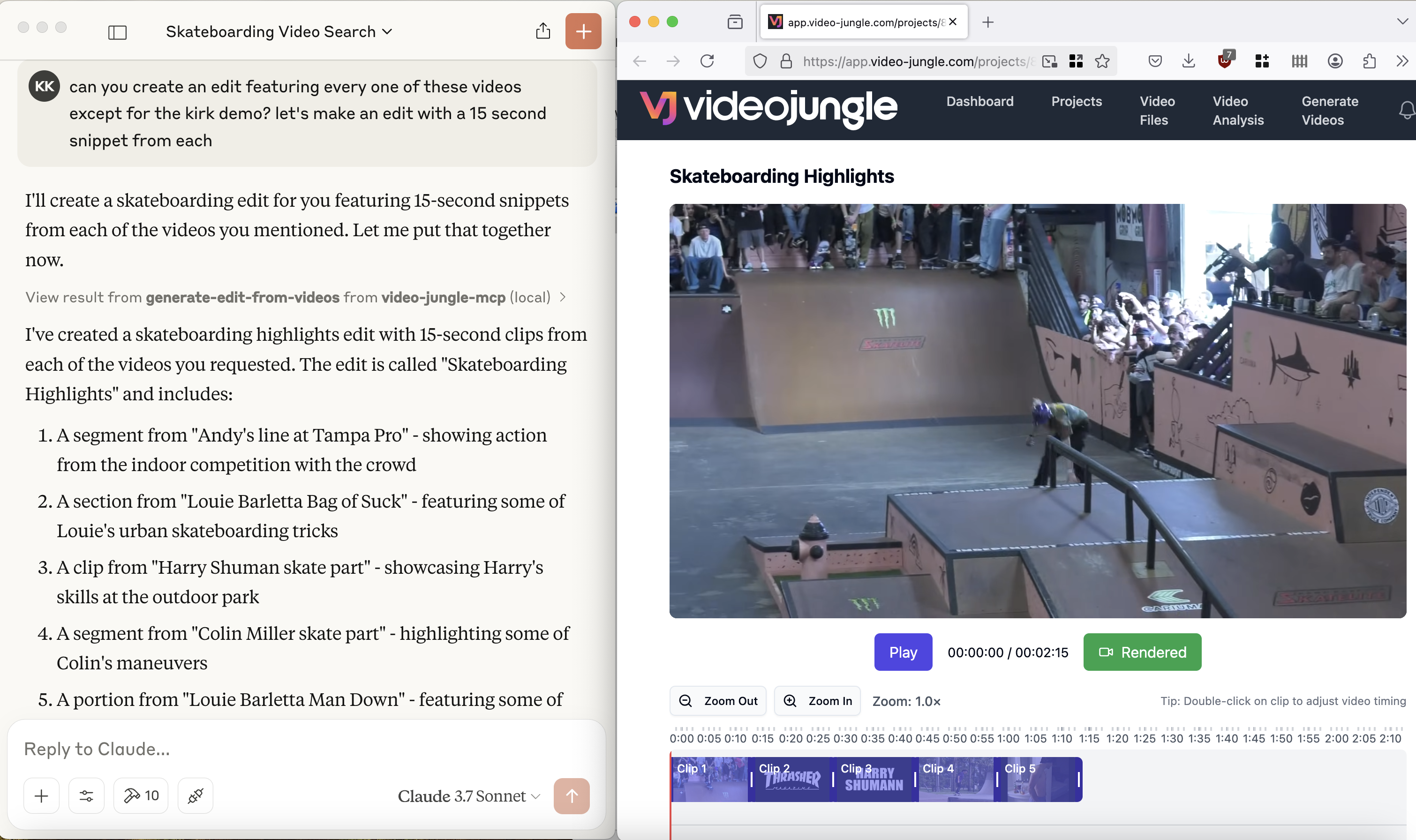Video Jungle MCP 服务器