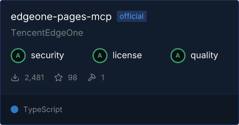 EdgeOne Pages MCP server
