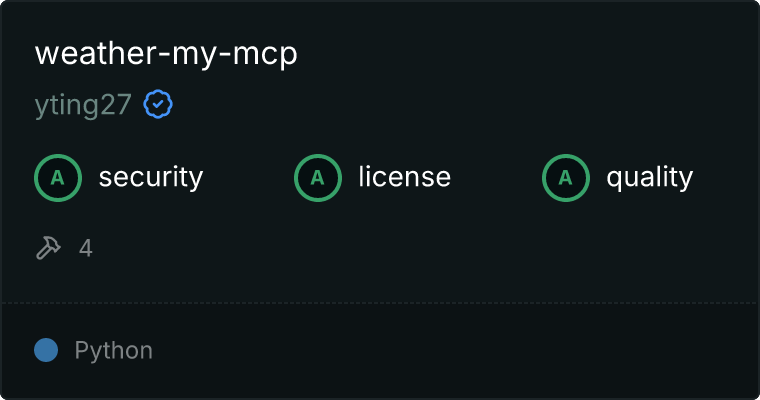 Weather MY MCP server