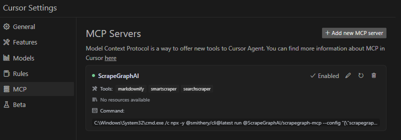 Cursor MCP集成