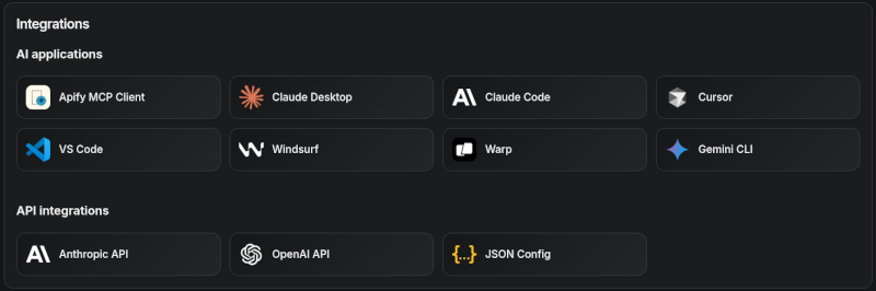 Apify-MCP配置客户端