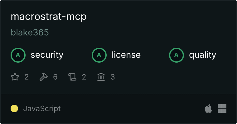 Macrostrat Server MCP server