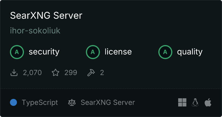 SearXNG Server MCP server