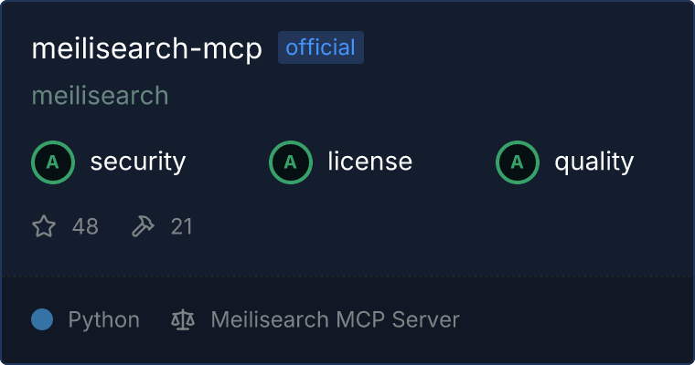 Meilisearch MCP服务器