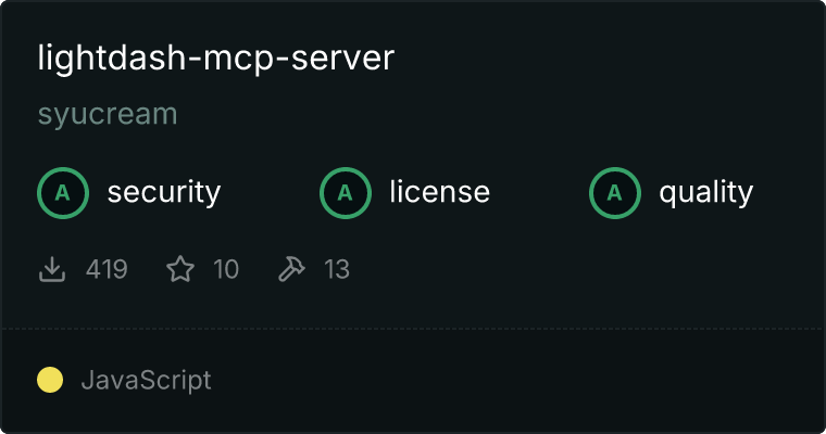 Lightdash Server MCP 服务器