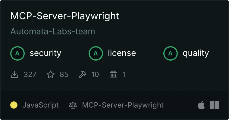 MCP-Server-Playwright MCP服务器