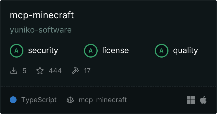 mcp-minecraft MCP服务器