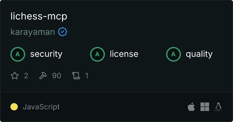 Lichess MCP 服务器