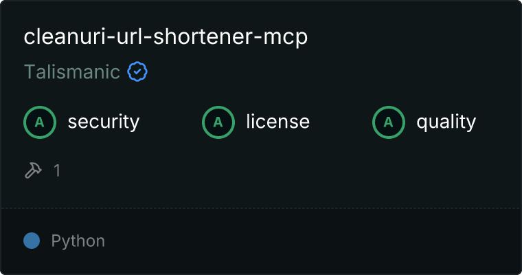 URL 缩短工具 MCP 服务器