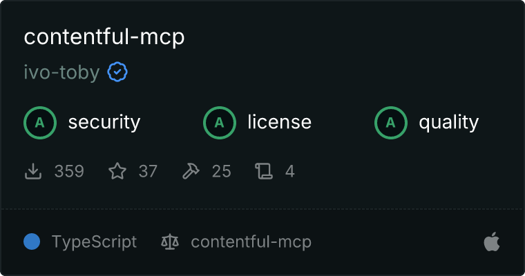 contentful-mcp MCP服务器