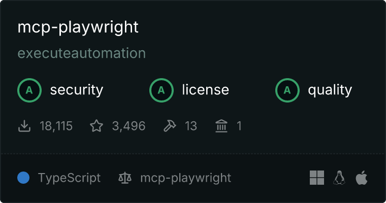 mcp-playwright MCP服务器