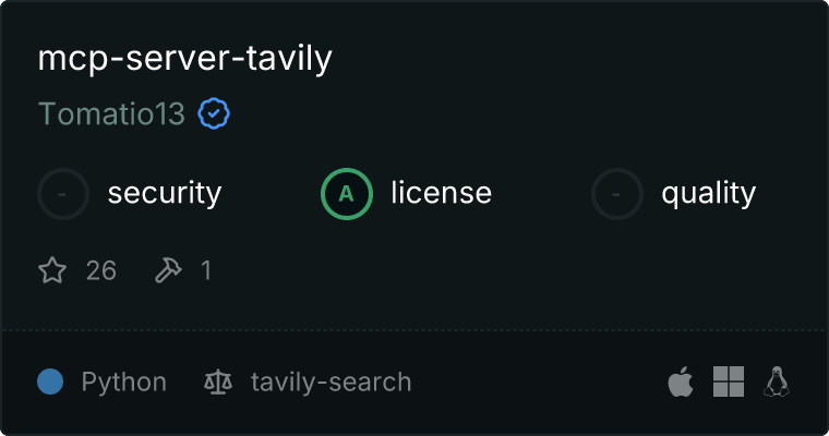 tavily-search MCP服务器
