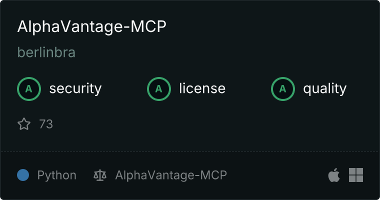 AlphaVantage-MCP MCP服务器