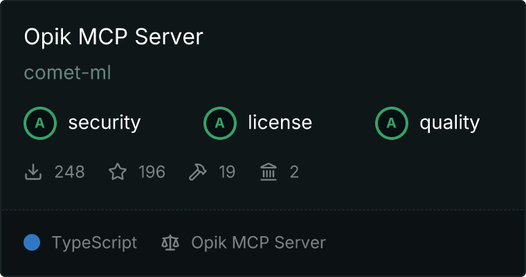 Opik Server MCP server