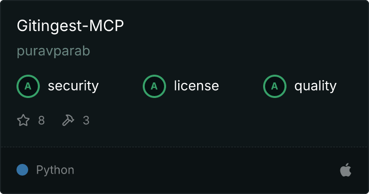 Gitingest-MCP MCP服务器