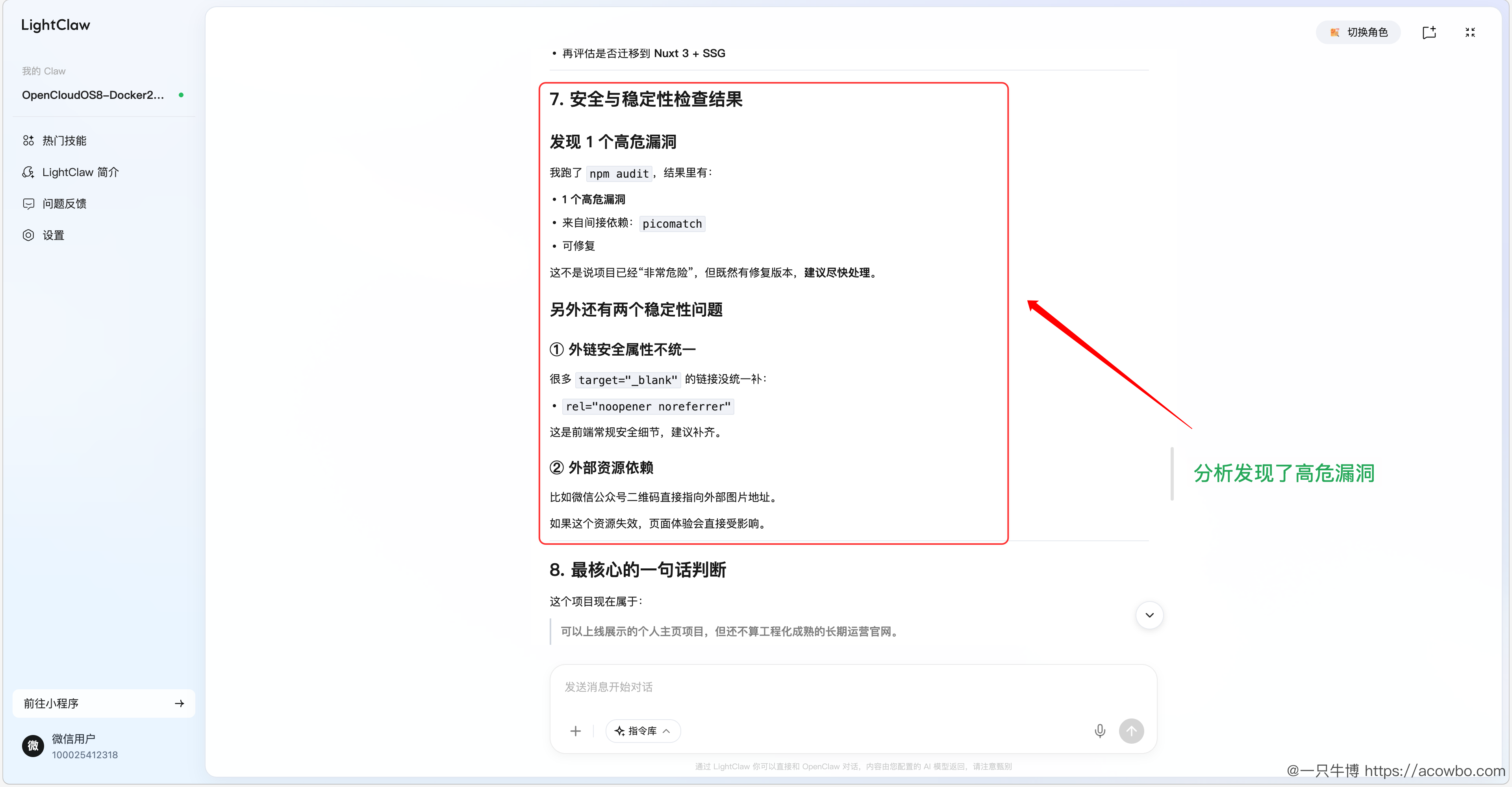 图9-分析发现了高危漏洞