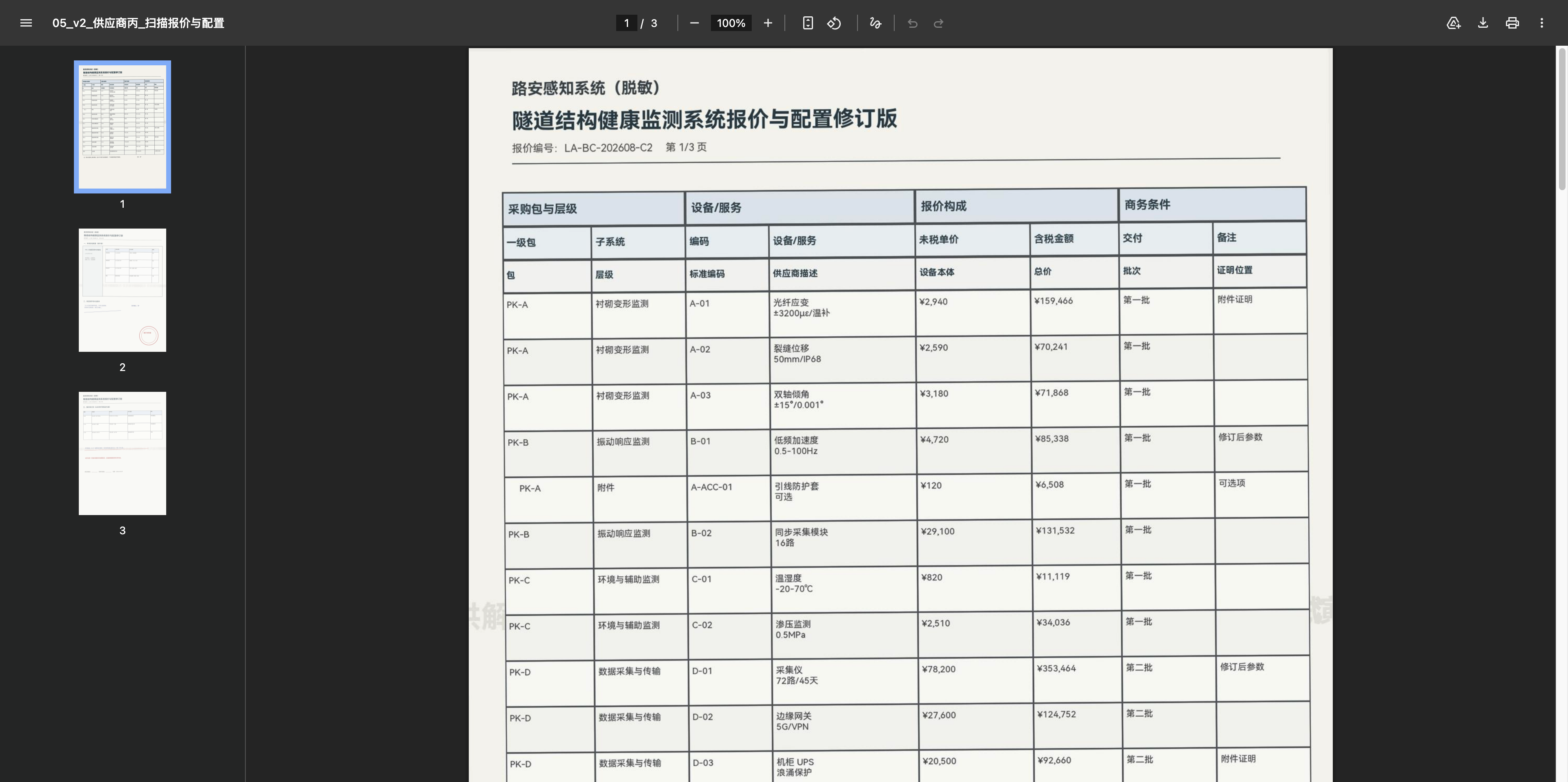 厂家丙原始扫描 PDF 报价