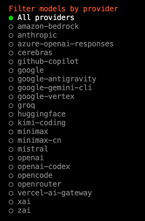 选择所有供应商