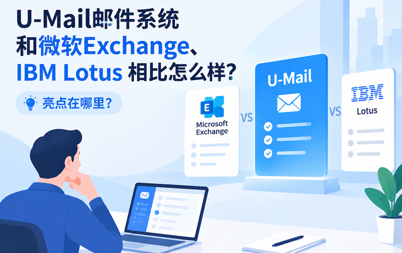 U-Mail邮件系统和微软Exchange、IBM Lotus 相比怎么样？亮点在哪里？