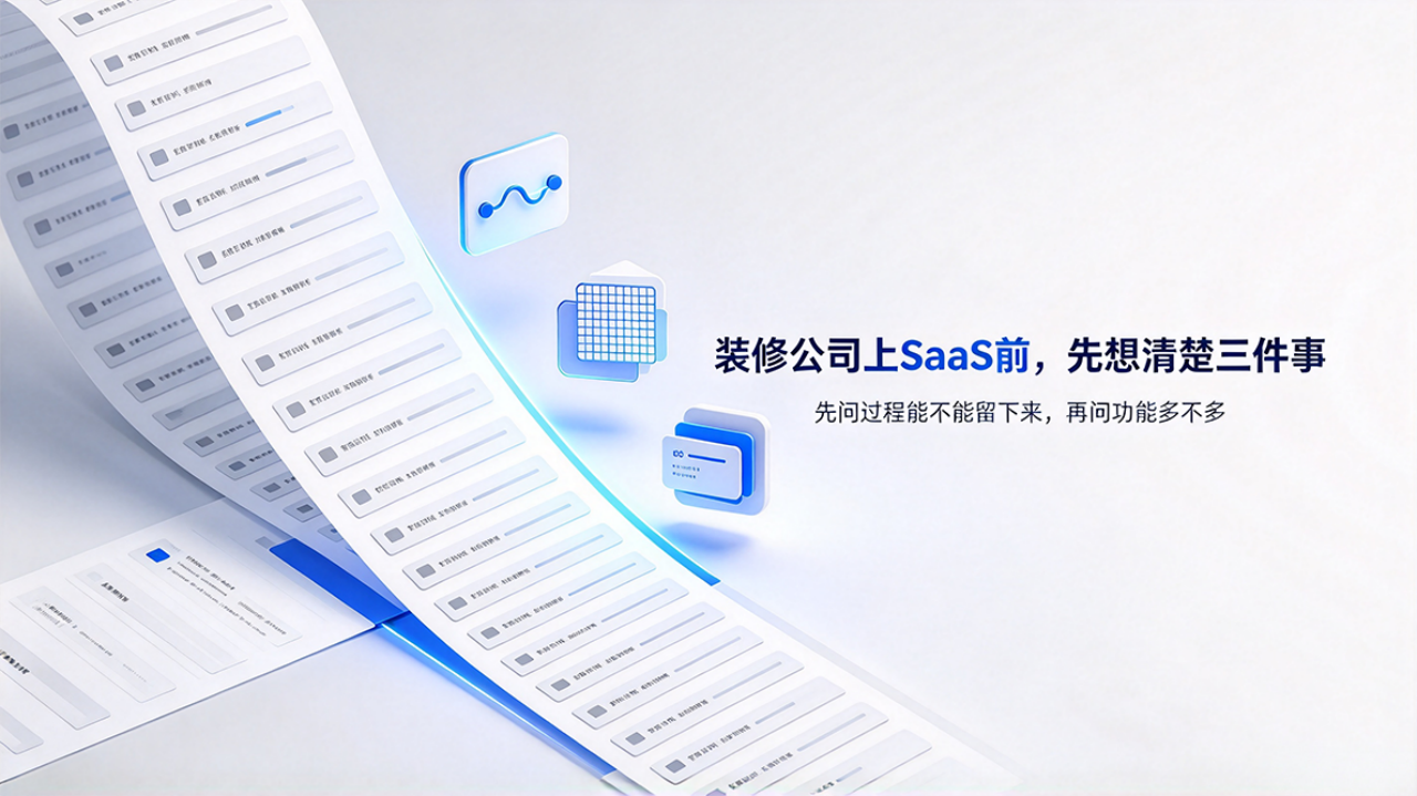 装修公司上SaaS前，先问过程能不能留下