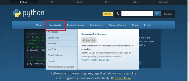 在windows下安装Python(Python入门教程)