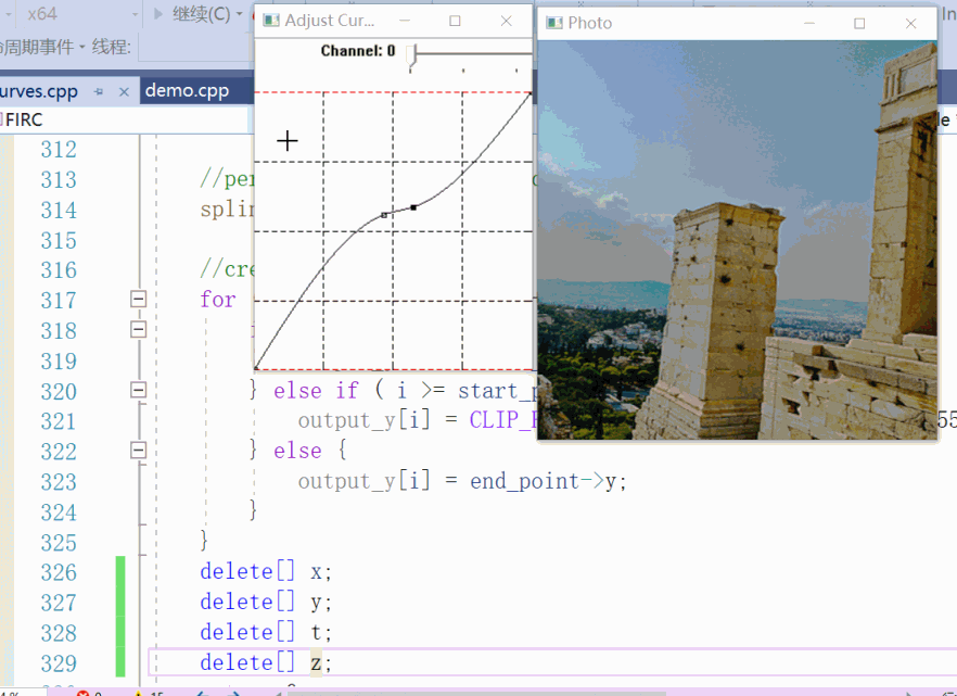 [C++][opencv]基于opencv实现photoshop算法曲线调整