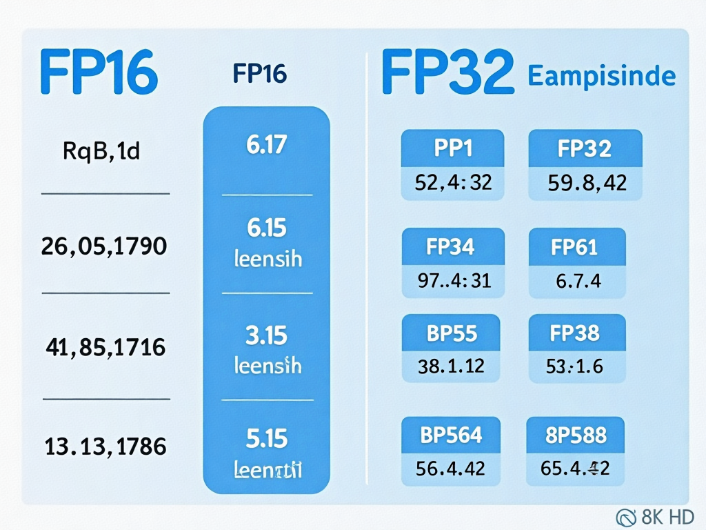FP16与FP32存储格式对比