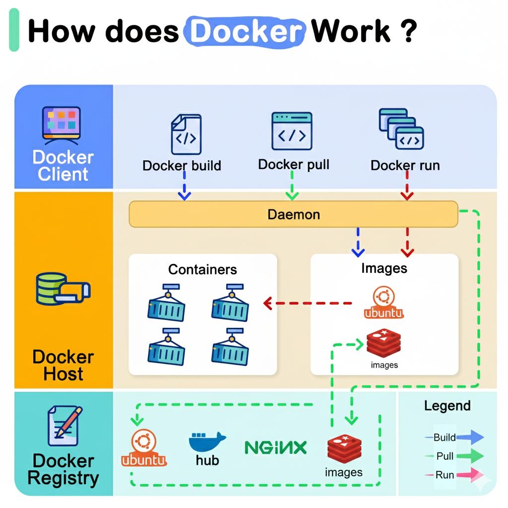 Docker 架构示意图