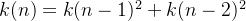 k(n)=k(n-1)^{2}+k(n-2)^{2}