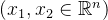 ( x_1, x_2 \in \mathbb{R}^n )