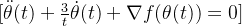 [ \ddot{\theta}(t) + \frac{3}{t} \dot{\theta}(t) + \nabla f(\theta(t)) = 0 ]