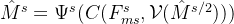 \hat{M}^s=\Psi^s(C(F_{ms}^s, \mathcal{V}(\hat{M}^{s/2})))