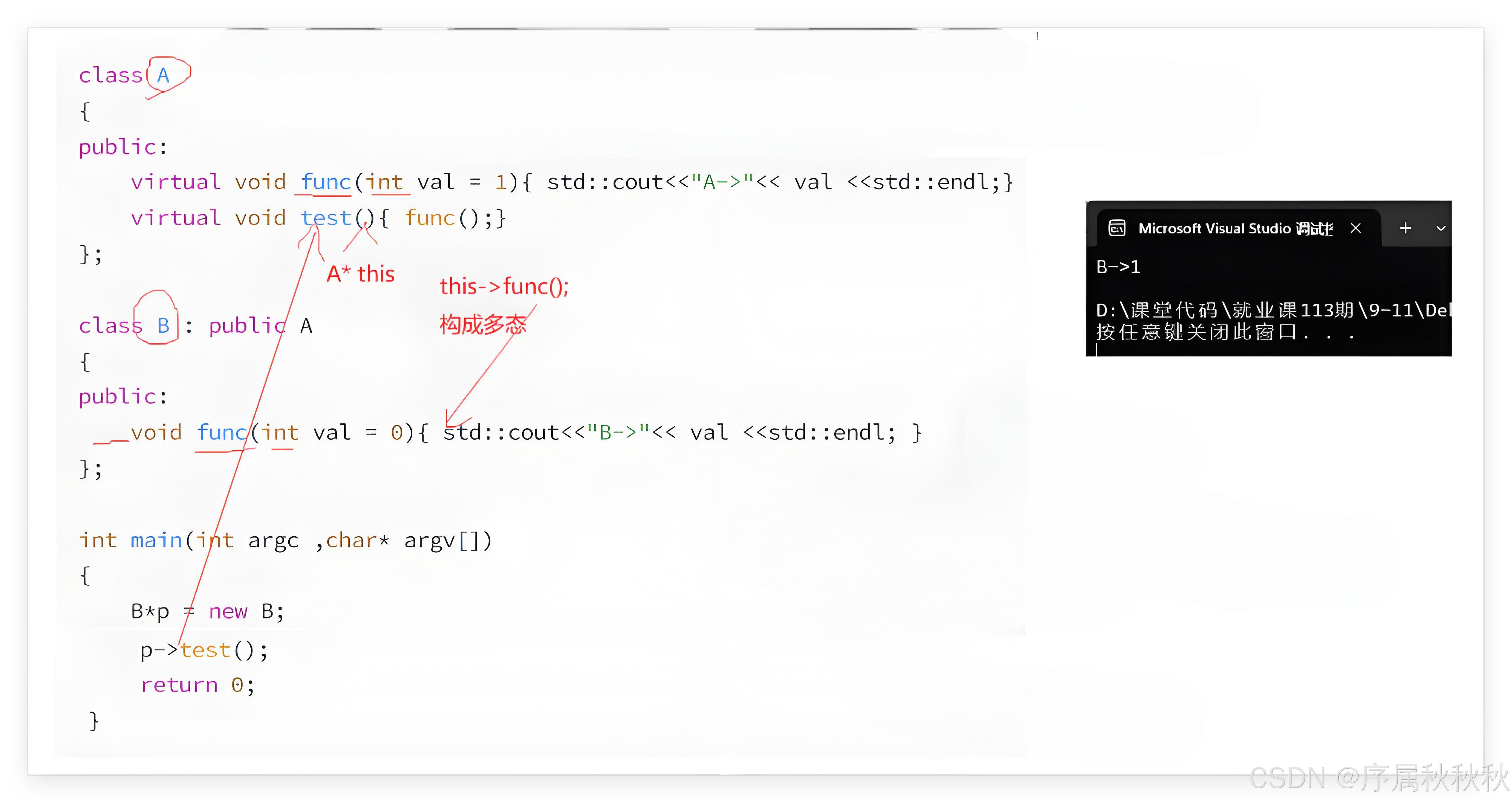 《C++进阶之继承多态》【多态:概念 + 实现 + 拓展 + 原理】-腾讯云开发者社区-腾讯云