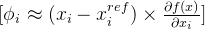 [ \phi_i \approx (x_i - x_i^{ref}) \times \frac{\partial f(x)}{\partial x_i} ]