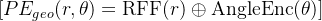 [ PE_{geo}(r,\theta) = \text{RFF}(r) \oplus \text{AngleEnc}(\theta) ]