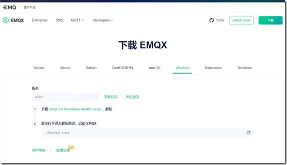 Windows Server 上安装EMQX