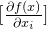 [ \frac{\partial f(x)}{\partial x_i} ]