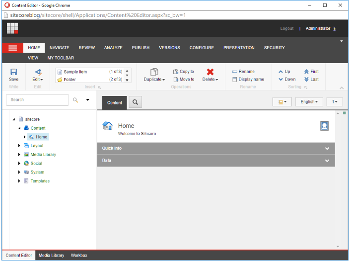 Sitecore CMS中查看标准字段