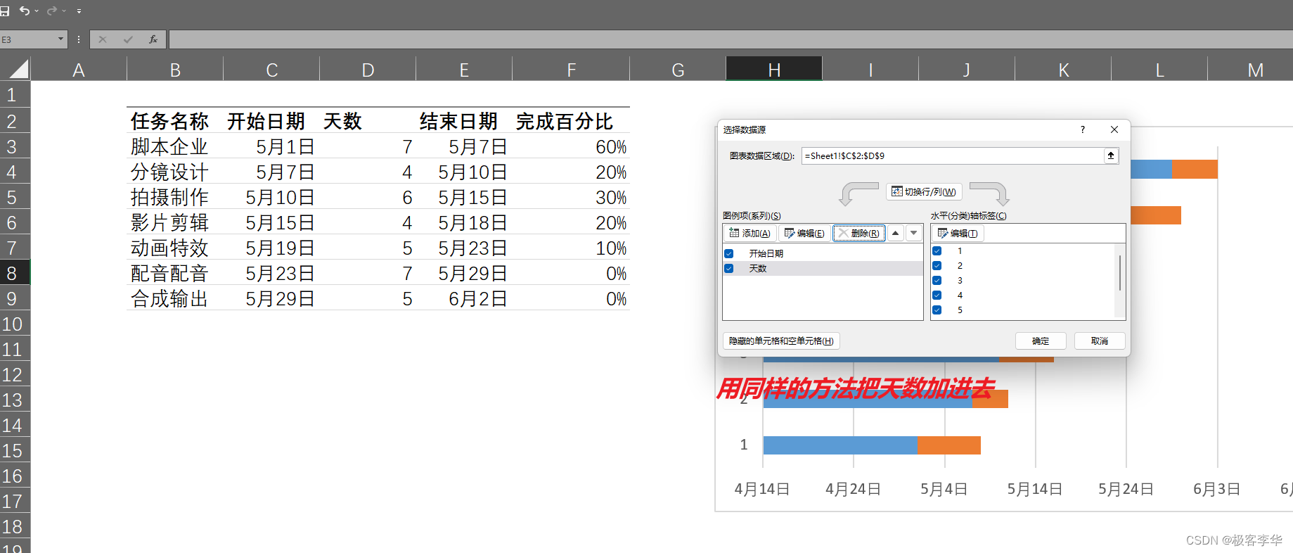 使用Excel制作甘特图-腾讯云开发者社区-腾讯云